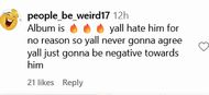 A user defends the artist (image via @people_be_weird17 on Instagram)